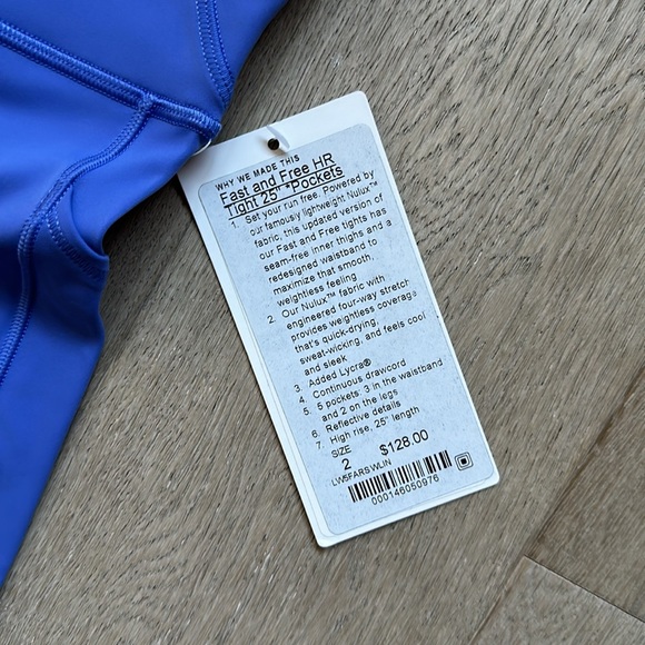 NWT fast and free *updated 25" tight wild indigo size 2 lululemon - Picture 3 of 16